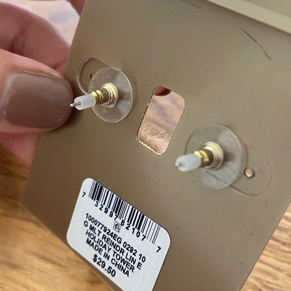 NWT Holiday Lane Crystal Reindeer earrings🎄 - Picture 3 of 4